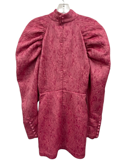 ROTATE BIRGER CHRISTENSEN Size 36 Pink Polyester Long Sleeve High Neck Dress Pink / 36