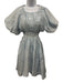 Kourt Size XS Periwinkle Blue Tencel Blend Open Back Short Trumpet Sleeve Dress Periwinkle Blue / XS