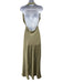 Show Me Your Mumu Size XS Green Polyester Sleeveless Shine Maxi Halter Dress Green / XS