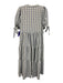 English Factory Size XS White, Blue, Green Polyester Blend V Neck A line Dress White, Blue, Green / XS