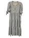 English Factory Size XS White, Blue, Green Polyester Blend V Neck A line Dress White, Blue, Green / XS