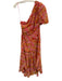 ASTR Size XS Pink & Multi Polyester One Sleeve Floral Below Knee Dress Pink & Multi / XS