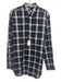 Peter Millar NWT Size M Blue Hombre Cotton Plaid Button Up Long Sleeve Shirt Blue Hombre / M