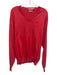 Peter Millar Size L Pink Cotton Blend Solid V Neck Men's Sweater Pink / L