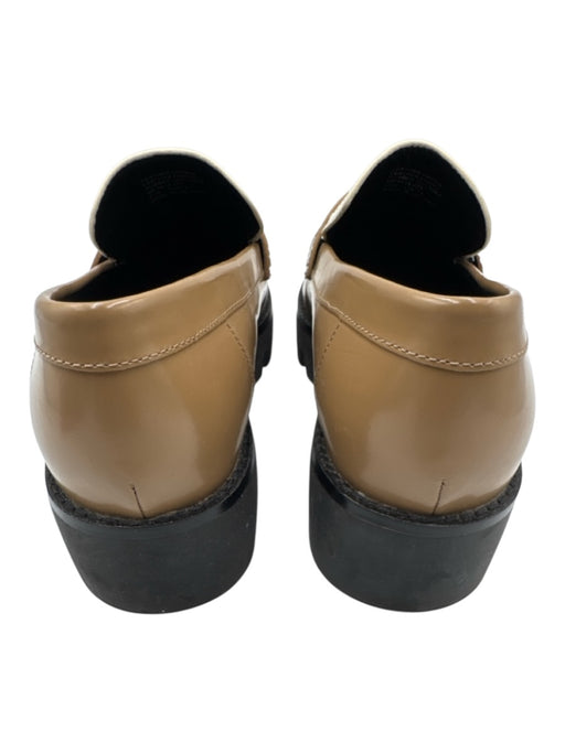 Tory Burch Shoe Size 8 Brown & White Leather Platform Loafer Color Block Loafers Brown & White / 8