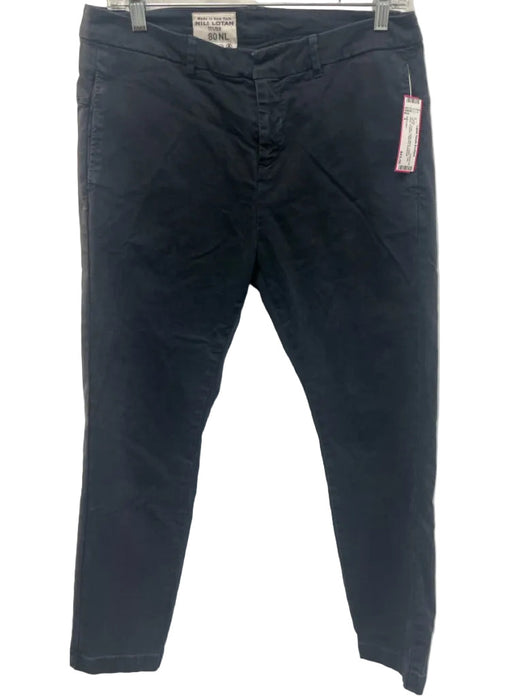 Nili Lotan Size 4 Faded Black Cotton Low Rise Pockets Tapered Pants