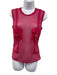 Louis Vuitton Size 40 Hot pink Cotton Sleeveless Mesh Silver Buckle Belt Inc Top Hot pink / 40