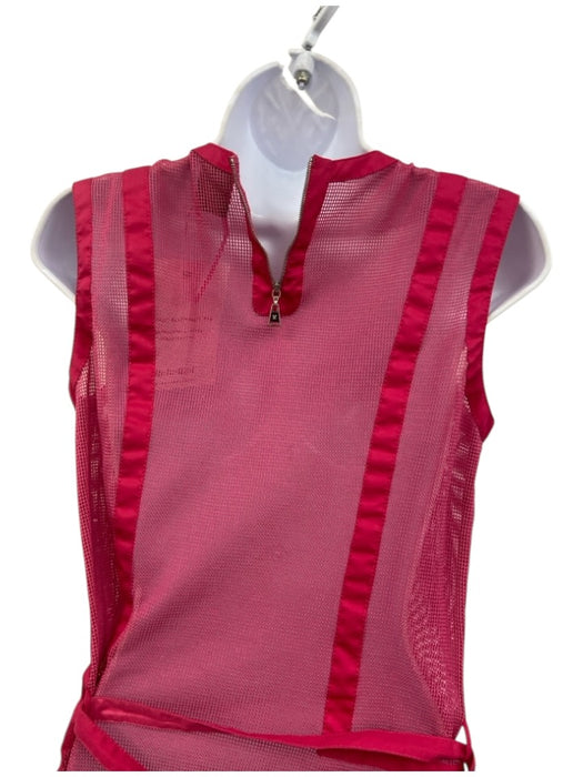 Louis Vuitton Size 40 Hot pink Cotton Sleeveless Mesh Silver Buckle Belt Inc Top Hot pink / 40