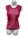 Louis Vuitton Size 40 Hot pink Cotton Sleeveless Mesh Silver Buckle Belt Inc Top Hot pink / 40