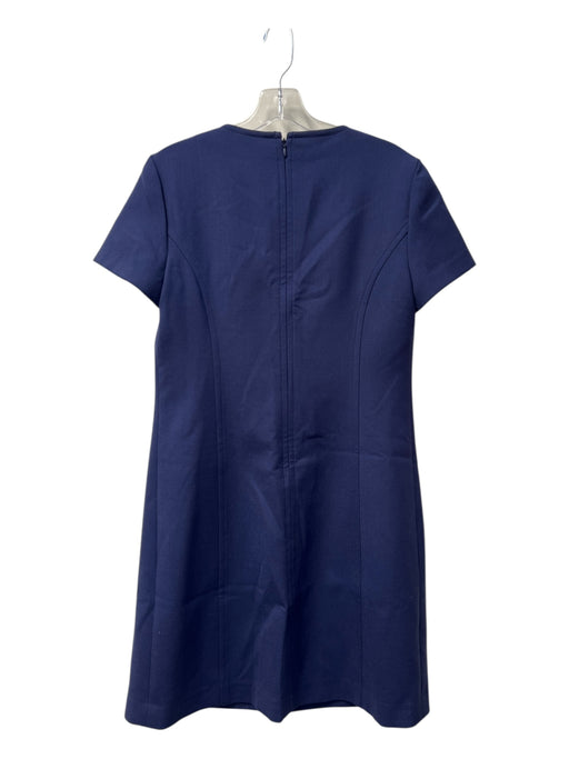 Theory Size 4 Black Wool Blend Sleeveless Round Neck Back Zip Dress Black / 4