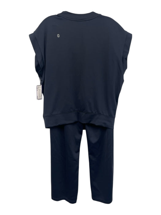 Figs Size L/M Navy Blue Nylon & Spandex Short Sleeve V Neck Pant Set Navy Blue / L/M