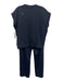 Figs Size L/M Navy Blue Nylon & Spandex Short Sleeve V Neck Pant Set Navy Blue / L/M