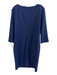 M.M. Lafleur Size 12 Navy Blue Polyester Long Sleeve solid color Pockets Dress Navy Blue / 12