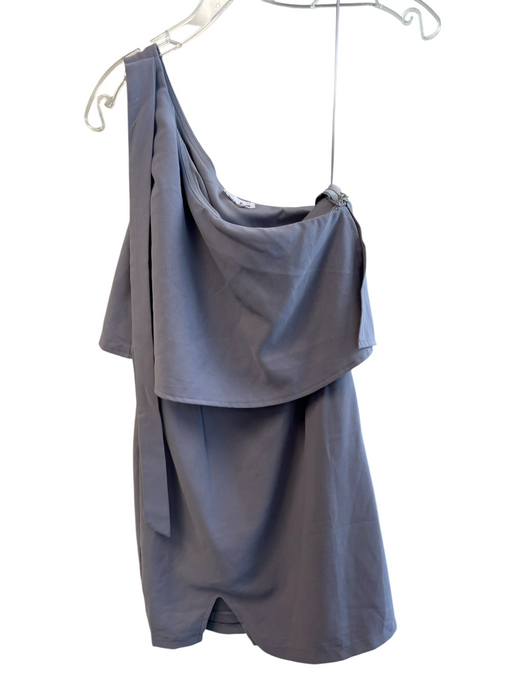 Superdown Size S Lavender Polyester One Shoulder solid color Tie Detail Dress Lavender / S
