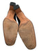 Ferragamo Shoe Size 10 Black & Gold Leather Stacked Heel Slip On Pumps Black & Gold / 10