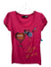 Love Moschino Size 6 Pink Cotton Hot Air Balloon Scoop Neck short sleeve Top Pink / 6