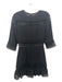 Tularosa Size XS Black Polyester Cut Out Detail 3/4 Sleeve Above Knee Dress Black / XS