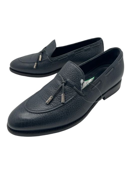 Steffano Ricci Shoe Size 5 Navy Leather Solid Tassel Dress Men's Shoes 5