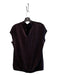 Sanctuary Size M Black & Merlot Nylon Blend Mock Neck Short Sleeve Shimmer Top Black & Merlot / M