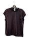 Sanctuary Size M Black & Merlot Nylon Blend Mock Neck Short Sleeve Shimmer Top Black & Merlot / M