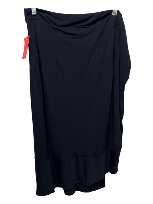 Helmut Lang Size S Black Viscose Wrap Skirt Black / S