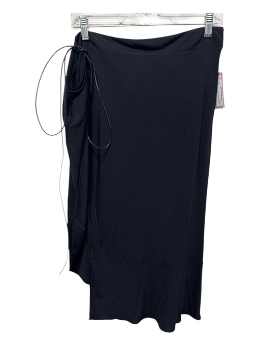 Helmut Lang Size S Black Viscose Wrap Skirt Black / S