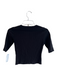 Reformation Size XS Black Tencel Ribbed Knit Round Neck Short Sleeve Cropped Top Black / XS