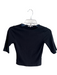 Reformation Size XS Black Tencel Ribbed Knit Round Neck Short Sleeve Cropped Top Black / XS
