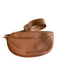 Quince Brown Pebble Leather Gold hardware Zip Close Crossbody Fanny Pack Bag Brown / S