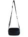 Bandolier Black Pebble Leather Gunmetal Hardware Zip Close Crossbody Bag Black / S