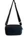 Bandolier Black Pebble Leather Gunmetal Hardware Zip Close Crossbody Bag Black / S