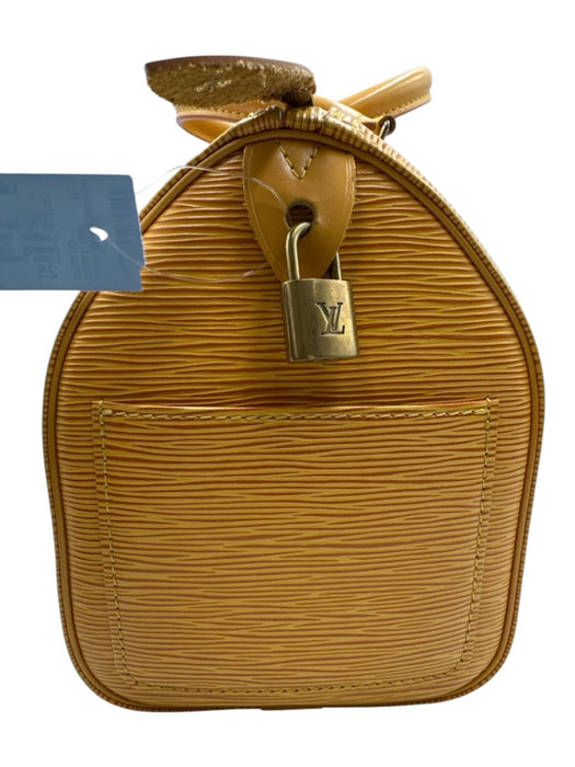 Louis Vuitton Marigold Yellow Leather Top Handles Epi Zip Close Bag Marigold Yellow / 25