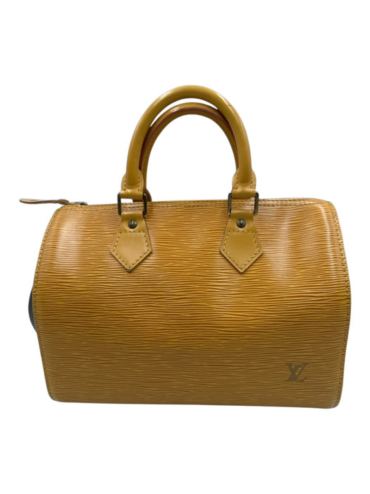 Louis Vuitton Marigold Yellow Leather Top Handles Epi Zip Close Bag Marigold Yellow / 25