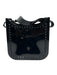 Carmen Sol Black Rubber Crossbody Strap Rock Studs Magnetic Close Saddle Bag Bag Black