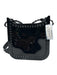 Carmen Sol Black Rubber Crossbody Strap Rock Studs Magnetic Close Saddle Bag Bag Black