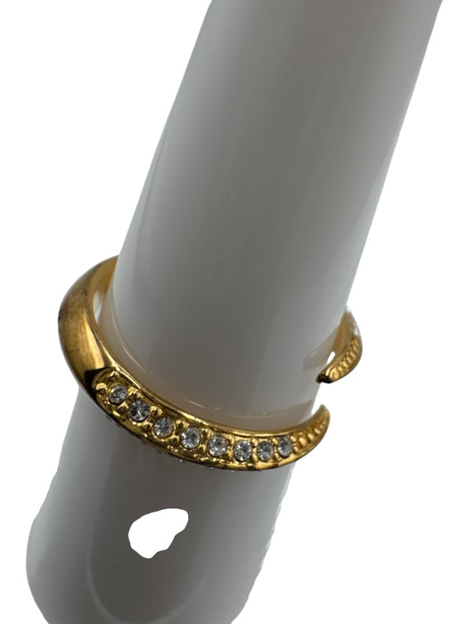 Sahira Gold & Clear 18k Gold Plated Pave Open Ring Gold & Clear