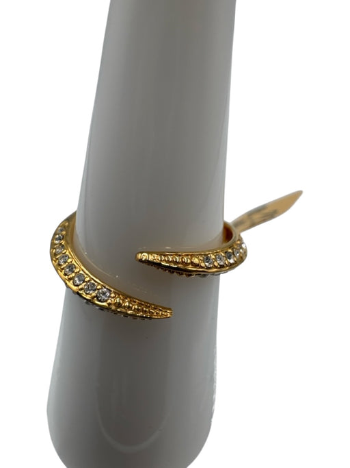 Sahira Gold & Clear 18k Gold Plated Pave Open Ring Gold & Clear