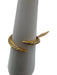 Sahira Gold & Clear 18k Gold Plated Pave Open Ring Gold & Clear
