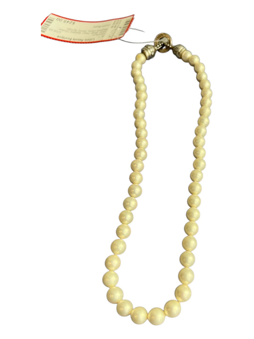 Judith Ripka Silver Silver Pearl Beaded Choker Magnetic Close Necklace Silver