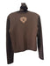 Christian Lacroix Size S Brown Wool Blend Turtle Neck Long Sleeve Knit Sweater Brown / S