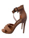 Steve Madden Shoe Size 10 Brown Leather Upper Rubber Open Oval Ankle Shoes Brown / 10
