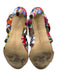 Steve Madden Shoe Size 10 Pink & Multi Textile Satin Floral Strappy Sandals Pink & Multi / 10