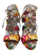 Steve Madden Shoe Size 10 Pink & Multi Textile Satin Floral Strappy Sandals Pink & Multi / 10