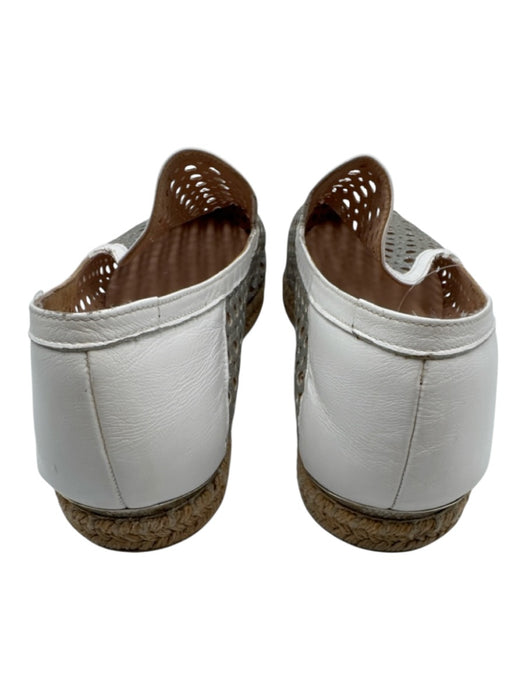 Stuart Weitzman Shoe Size 10 Silver, White, Beige Leather Glitter Flats Silver, White, Beige / 10