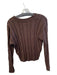 Madewell Size XS Chocolate Cotton Blend Cable Knit Long Sleeve V Neck Sweater Chocolate / XS