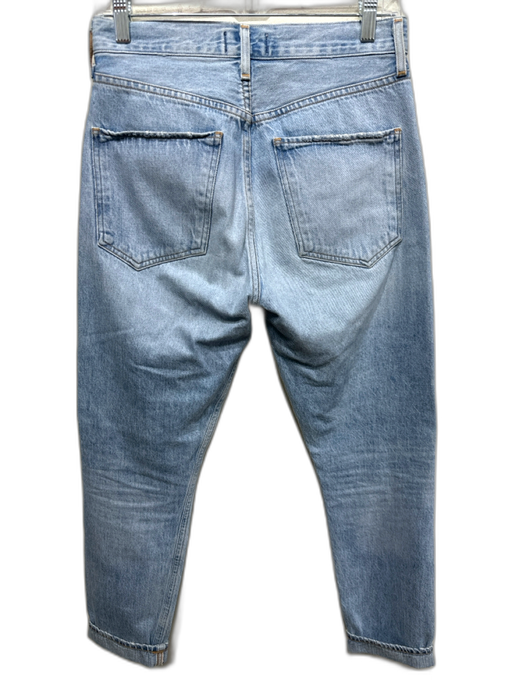 Agolde Size 26 Light Wash Cotton Distressed Button Fly Jeans Light Wash / 26