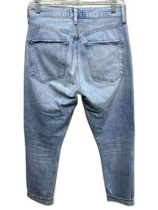 Agolde Size 26 Light Wash Cotton Distressed Button Fly Jeans Light Wash / 26