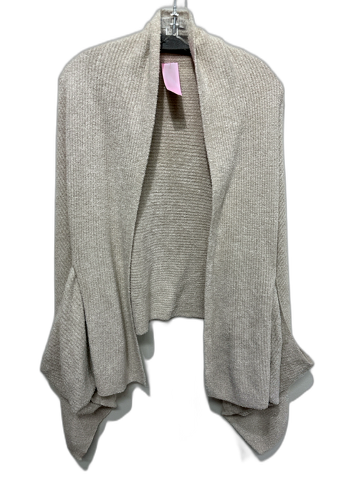 Barefoot Dreams Beige Nylon & Rayon Pockets Terry Knit Shawl Beige / One Size