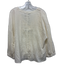 Trina Turk Size Est L Cream White Cotton Long Balloon Sleeve V Neck Top Cream White / Est L