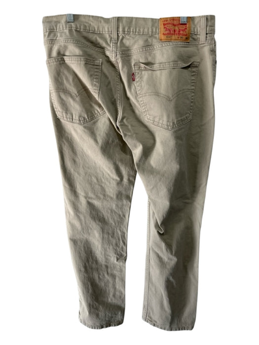 Levi Size 36 Khaki Cotton Solid Zip Fly Men's Pants 36